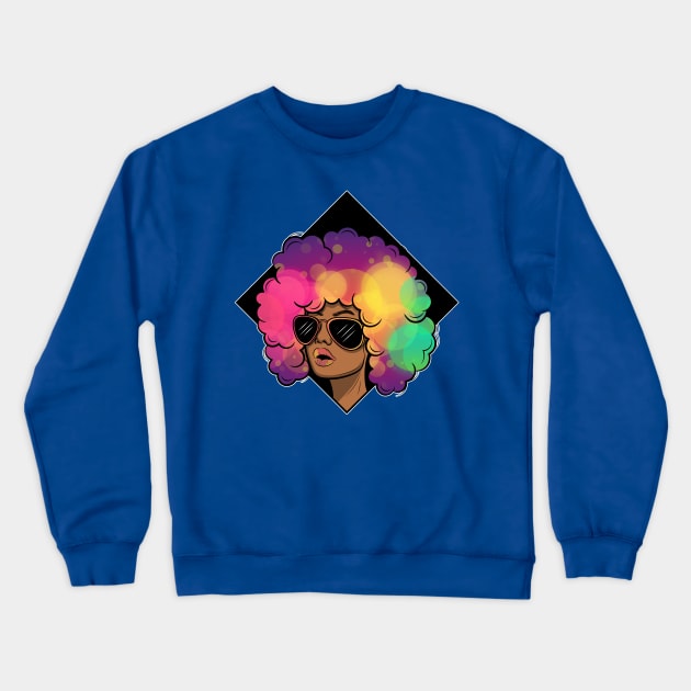 Pride Latina Afro Queen hispanic columbian gift present Crewneck Sweatshirt by MARESDesign